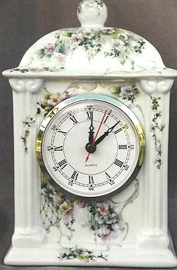 Celee Evans Porcelain Study: Brylian Bouquet on 8" Empire Clock
