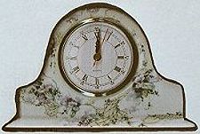 Celee Evans Porcelain Study: Seven Penwork Florals on Mantle Clocks