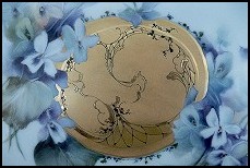 Celee Evans Porcelain: Agate Etched Gold